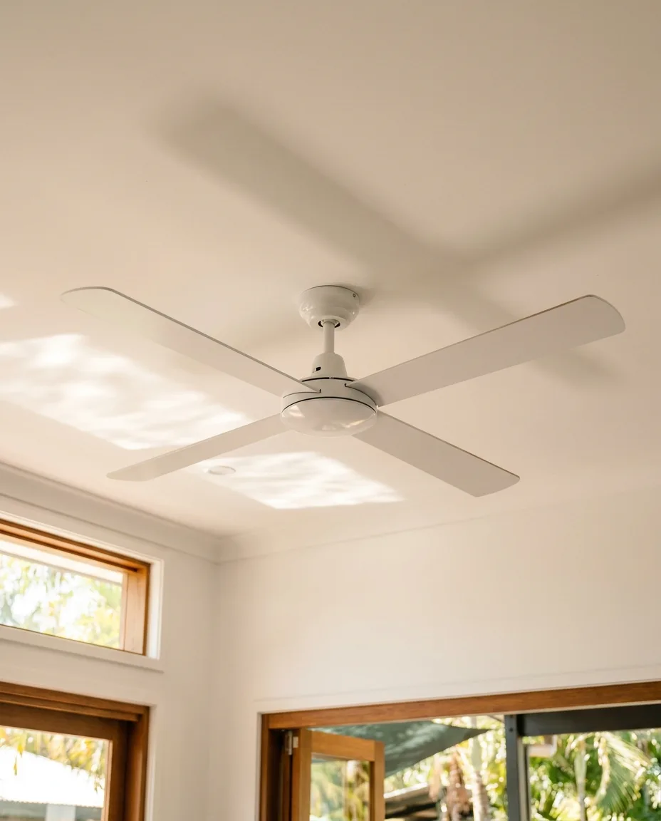 Clean ceiling fan blade after cleaning