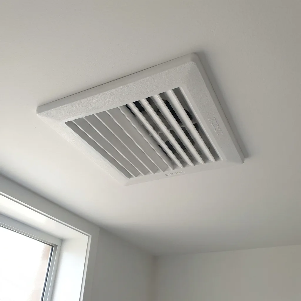 Bathroom exhaust fan vent, after cleaning